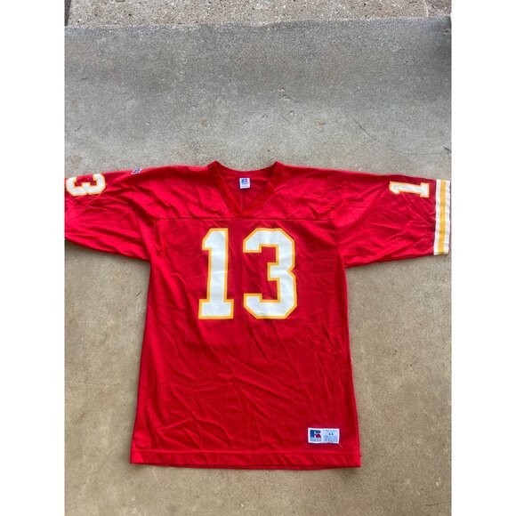 Vintage Chiefs Russell Athletic Red Steve Bono #13 Football Jersey Size L Y3 - Picture 1 of 5